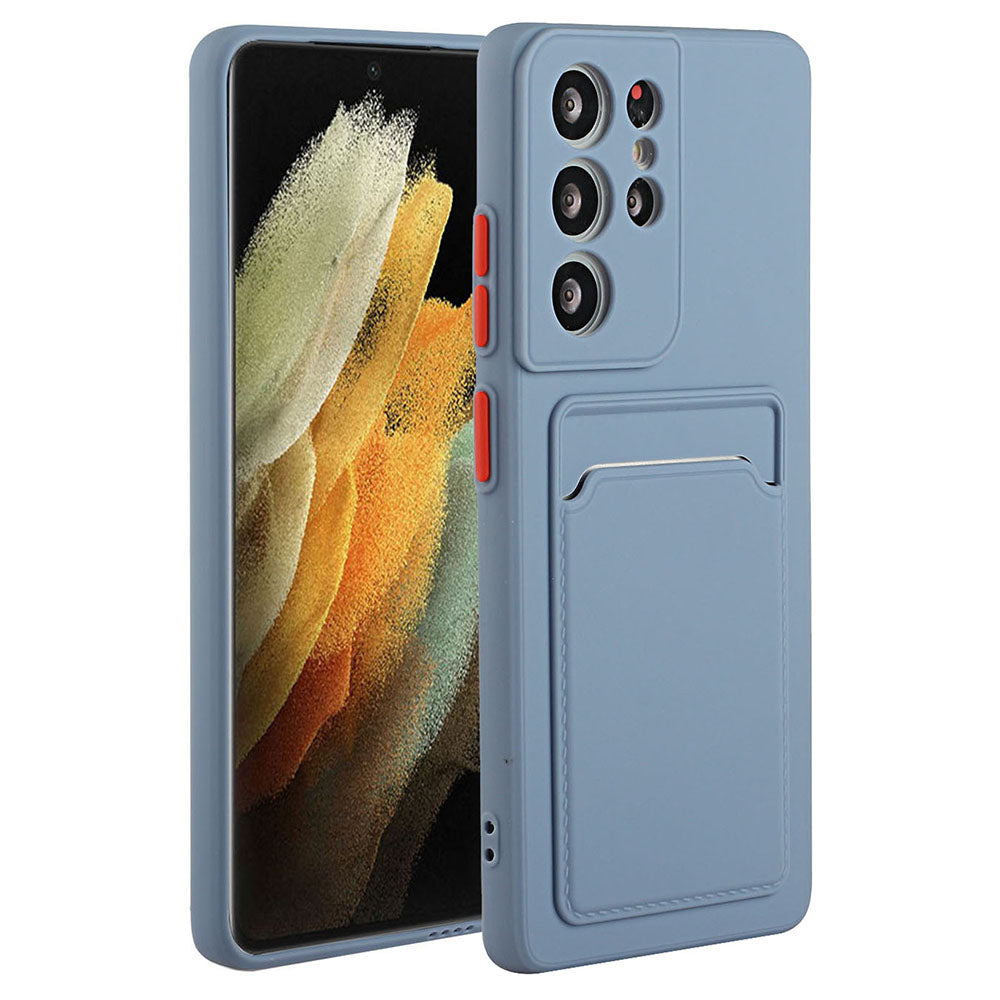 Anti-drop Phone Case For Samsung Galaxy S23 Ultra Flexible TPU Protective Phone Cover with Card Holder Anti-drop Phone Case For Samsung Galaxy S23 Ultra Flexible TPU Protective Phone Cover with Card Holder
